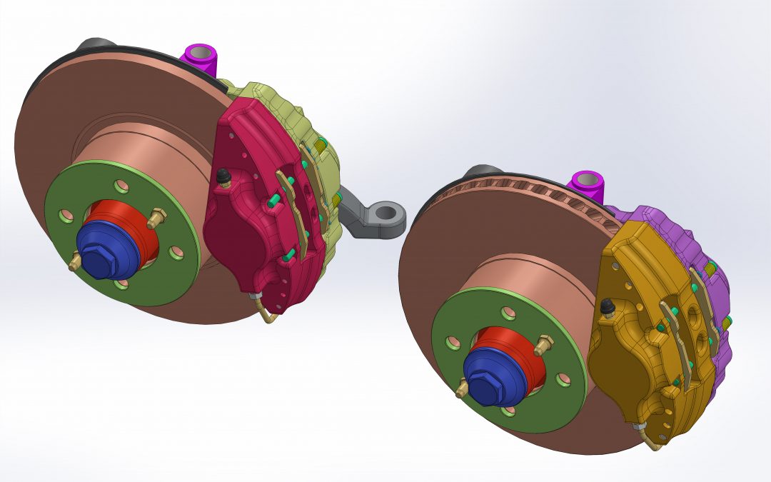 Standard brakes and ventilated with standard size caliper made of aluminum